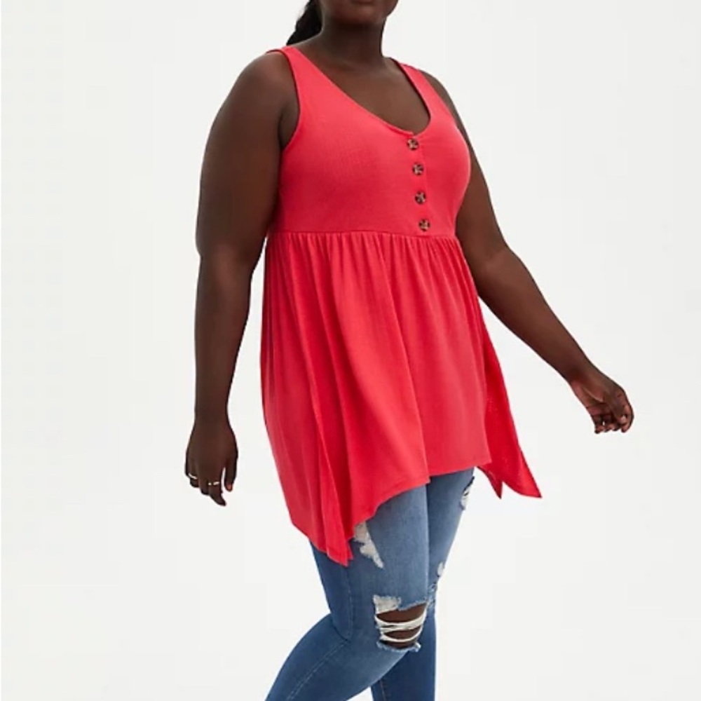 Torrid Sharkbite Tank -Coral/Pink